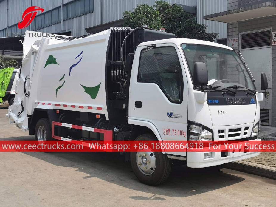 รถบรรทุกขยะ ISUZU 6CBM แบบบรรทุกท้าย