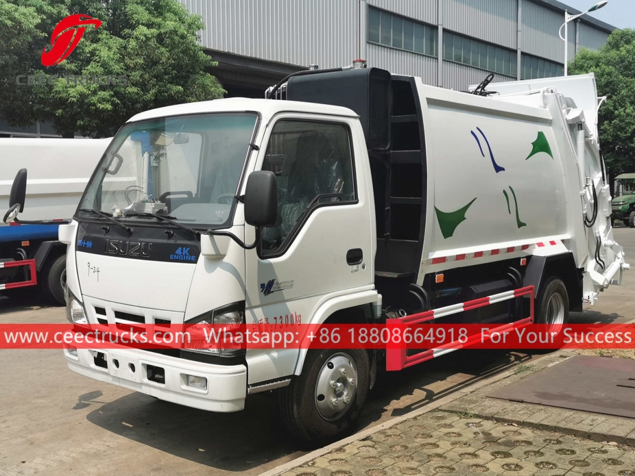 รถบรรทุกขยะ ISUZU 6CBM แบบบรรทุกท้าย