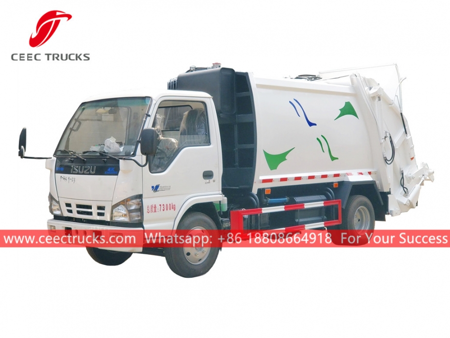 รถบรรทุกขยะ ISUZU 6CBM แบบบรรทุกท้าย