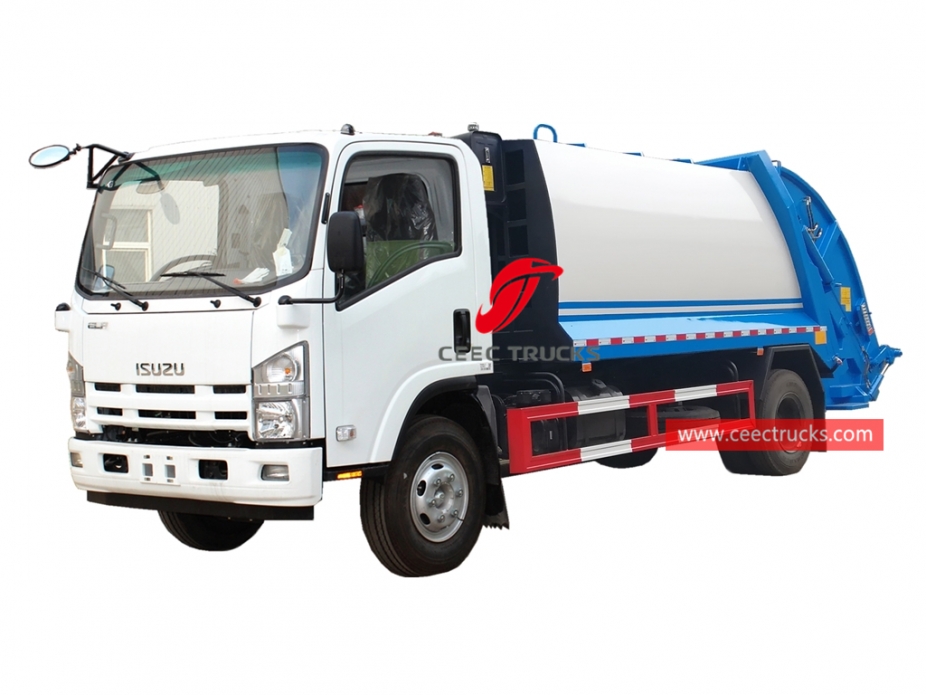 รถบรรทุกขยะแบบบรรทุกท้าย ISUZU 8CBM