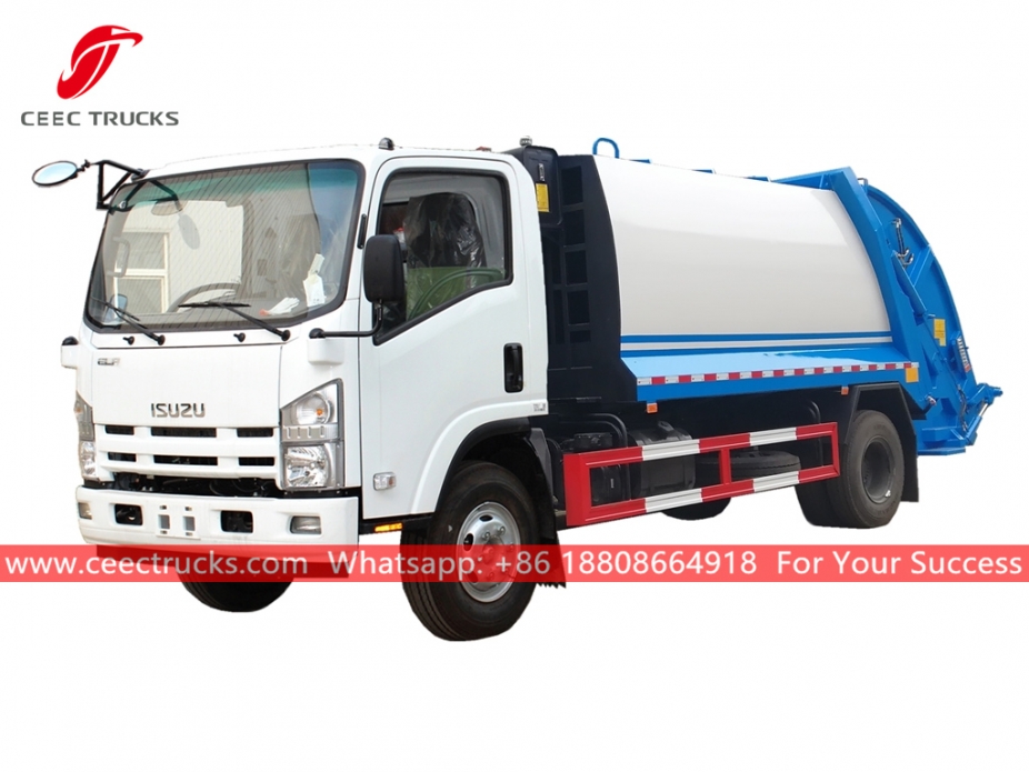 รถบรรทุกขยะแบบบรรทุกท้าย ISUZU 8CBM