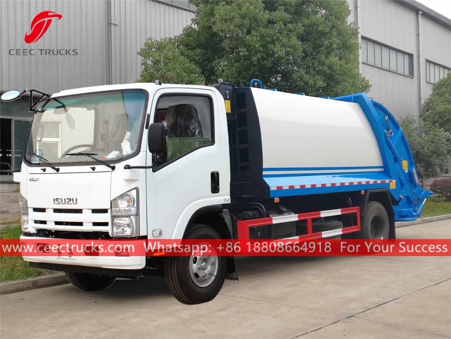 รถบรรทุกขยะแบบบรรทุกท้าย ISUZU 8CBM