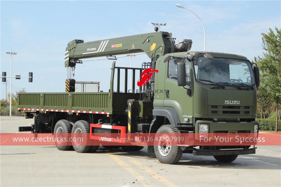 ISUZU truck with crane palfinger SPS40000 export to Asia countries