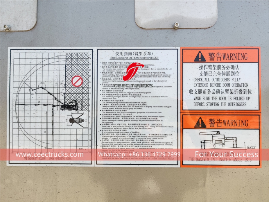 รถบรรทุกปั๊มซีเมนต์ HOWO 38 เมตร