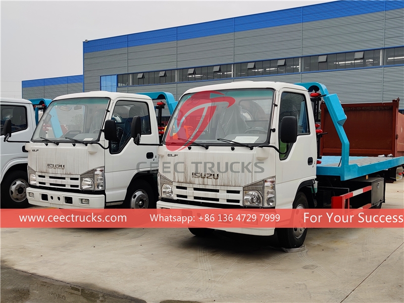 รถบรรทุกพ่วงข้างพังเสียหาย ISUZU 100P