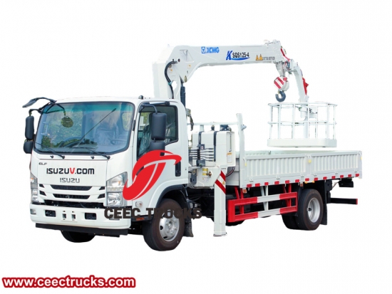 ISUZU 700P crane truck with aerial bucket made in China best factory