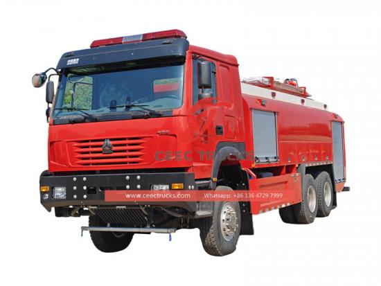HOWO 6x6 water tank fire lorry