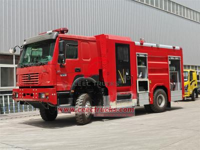 HOWO 4x4 offroad pumper firefighting truck