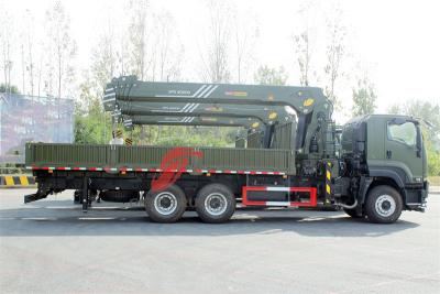 Philippine Isuzu GIGA 380HP boom crane dropside cargo truck