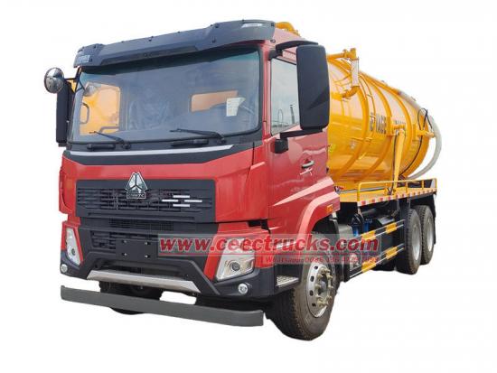 Howo 20 cbm vacuum suction pump truck