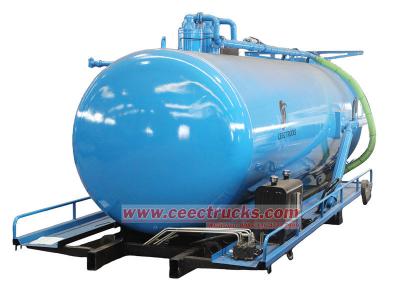 12 cbm vacuum suction pump truck upper body