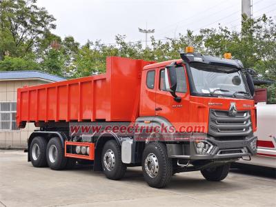 Howo 12 wheels NX400 hook loader Garbage truck