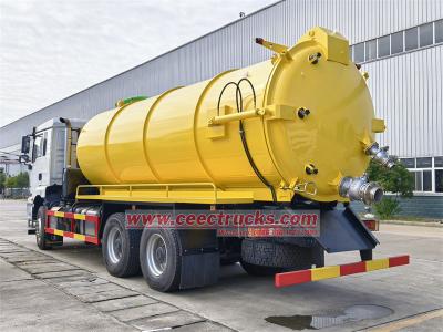 Shacman 340HP sewer suction truck 18cbm