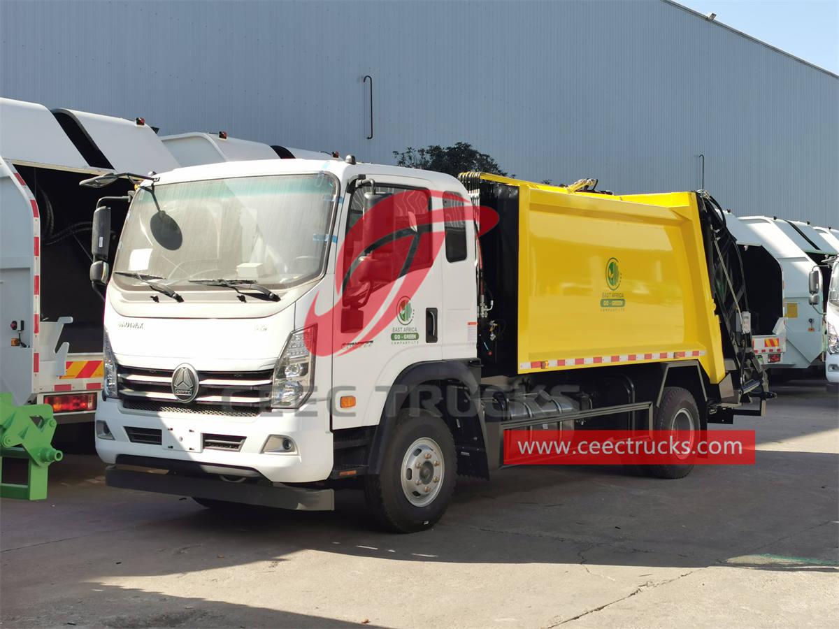 รถบรรทุกอัดขยะ HOWO 4×2 ถูกส่งออกไปยังแอฟริกาโดย CEEC TRUCKS