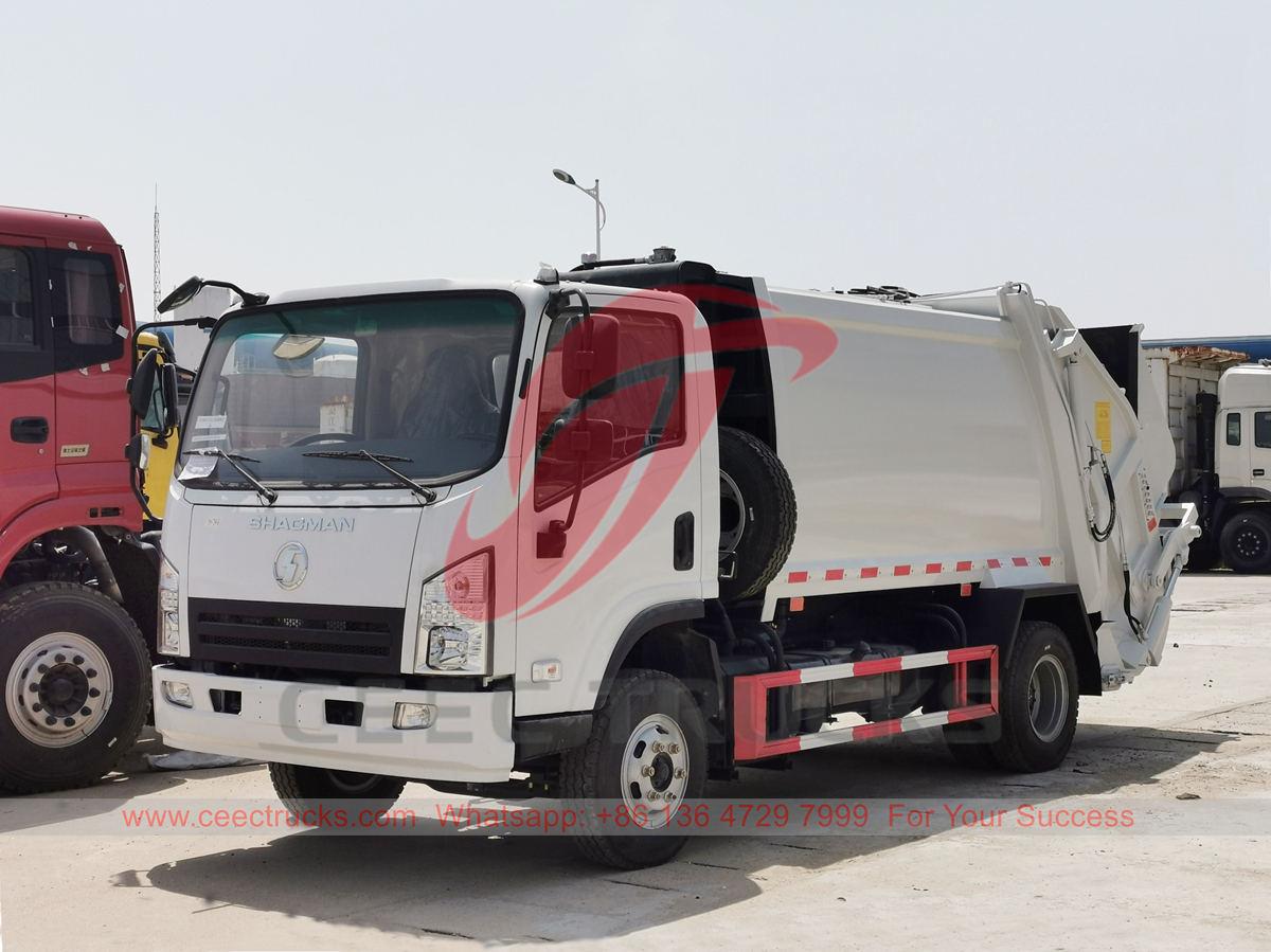 รถบรรทุกอัดขยะ Shacman 5 CBM สำหรับประเทศลาว