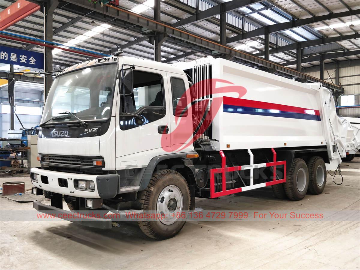 CEEC ผลิตรถบรรทุกอัดขยะ ISUZU FVZ 20 CBM เพื่อการส่งออก