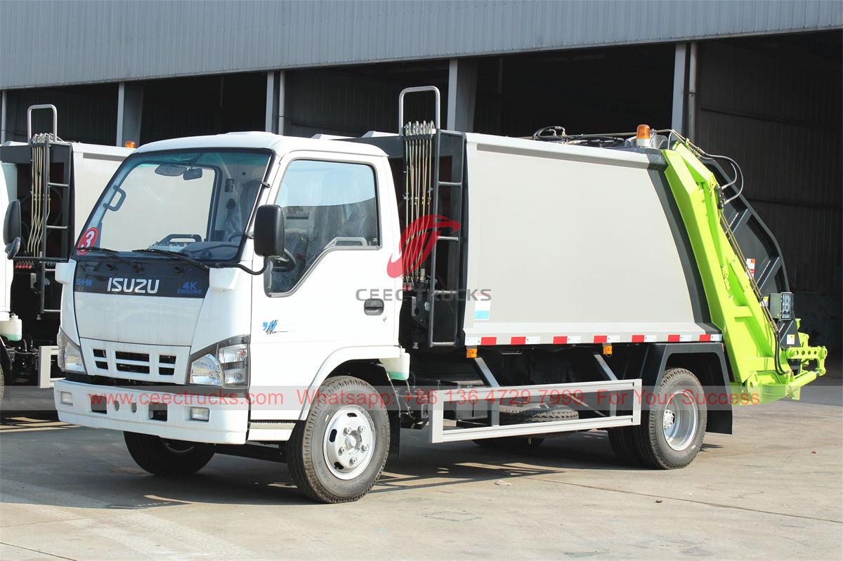 รถบรรทุกขยะอัดอากาศ ISUZU 5CBM สำหรับดูไบ