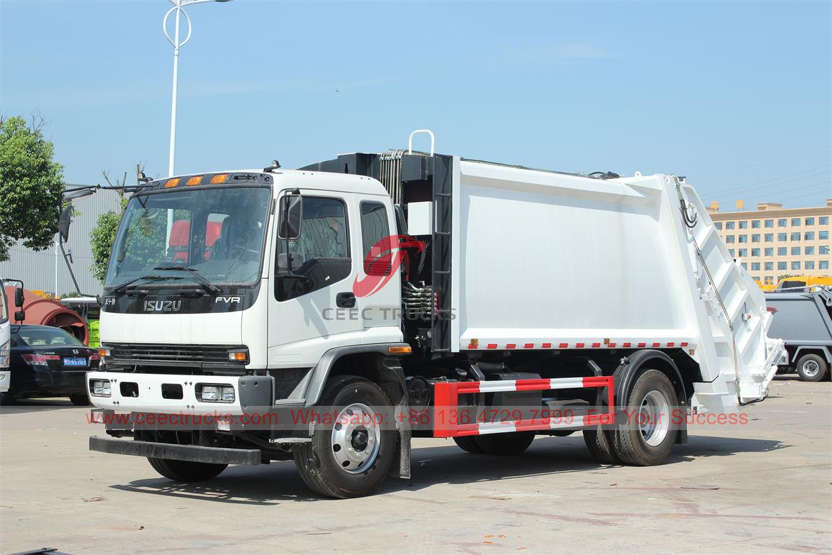 รถบรรทุกอัดขยะ ISUZU FVR 14 CBM ส่งออกไปยังฟิลิปปินส์