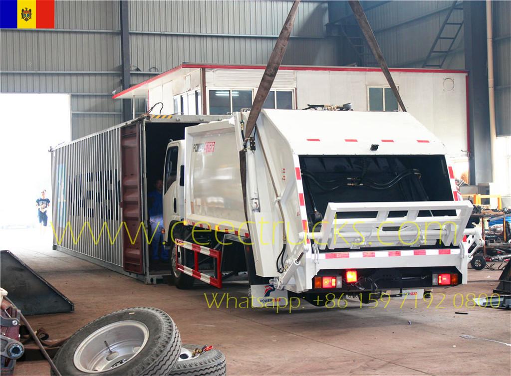 ลูกค้ายุโรปตะวันออกเฉียงใต้ซื้อรถบรรทุกอัด ISUZU 8CBM