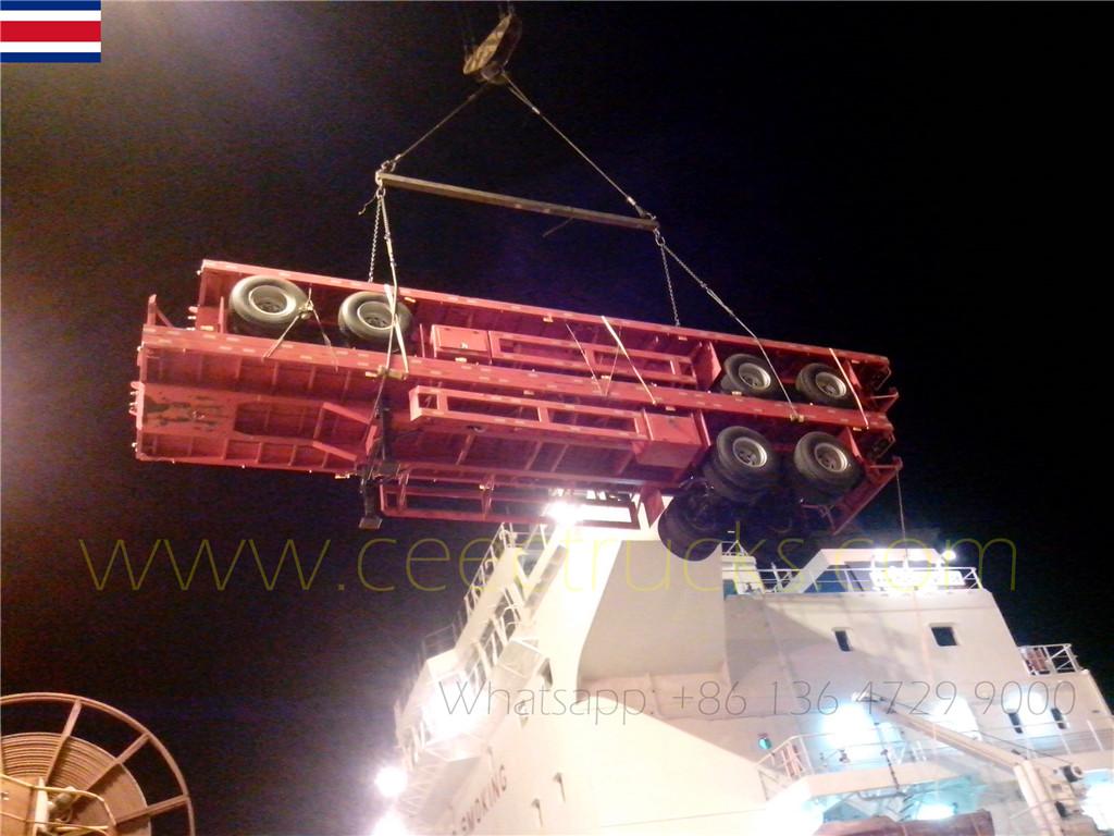 ลูกค้าคอสตาริกาสั่งซื้อรถพ่วงกึ่งพ่วงแบบโบกี้กันสะเทือน 10 คัน