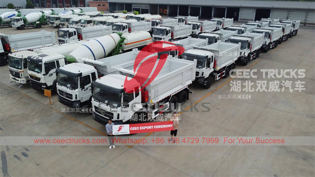 กัมพูชา - รถบรรทุกดัมพ์ขนาดใหญ่ Dongfeng 6×4 จำนวน 20 คันส่งออกโดย CEEC TRUCKS