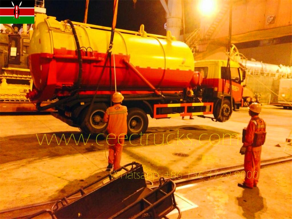 เคนยาซื้อรถบรรทุก FAW 18 CBM Cesspit Emptier