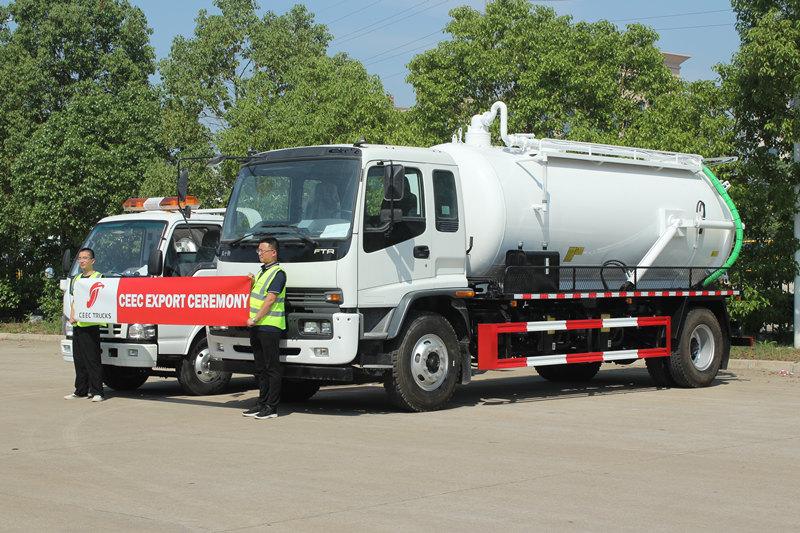 แอฟริกา - รถบรรทุกสูญญากาศ ISUZU FTR และรถบรรทุกลากจูง NKR ส่งมอบไปยังแอฟริกาเรียบร้อยแล้ว